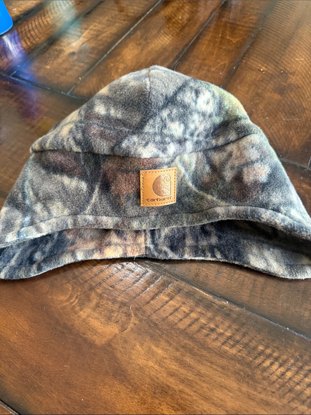 Carhartt Kids Fleece Camo Beanie Hat - Brown Green